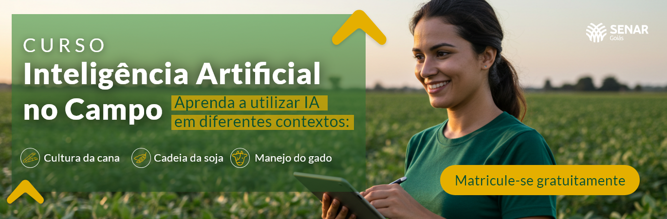 banner do curso Inteligência Artificial no Campo