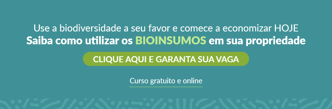 Use a Biodiversidade a seu favor e comece a economizar hoje. Saiba como utilizar os Bioinsumos em sua propriedade. Clique aqui e garanta a sua vaga em um curso gratuito e online do Senar Goiás.